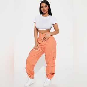 NWT Women’s Cargo Jogger Orange - Size Large